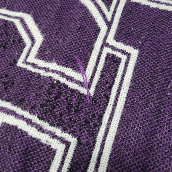 TCU Texas Christian University Purple Black Horned Frogs Throw Blanket 54x41" - Picture 4 of 9